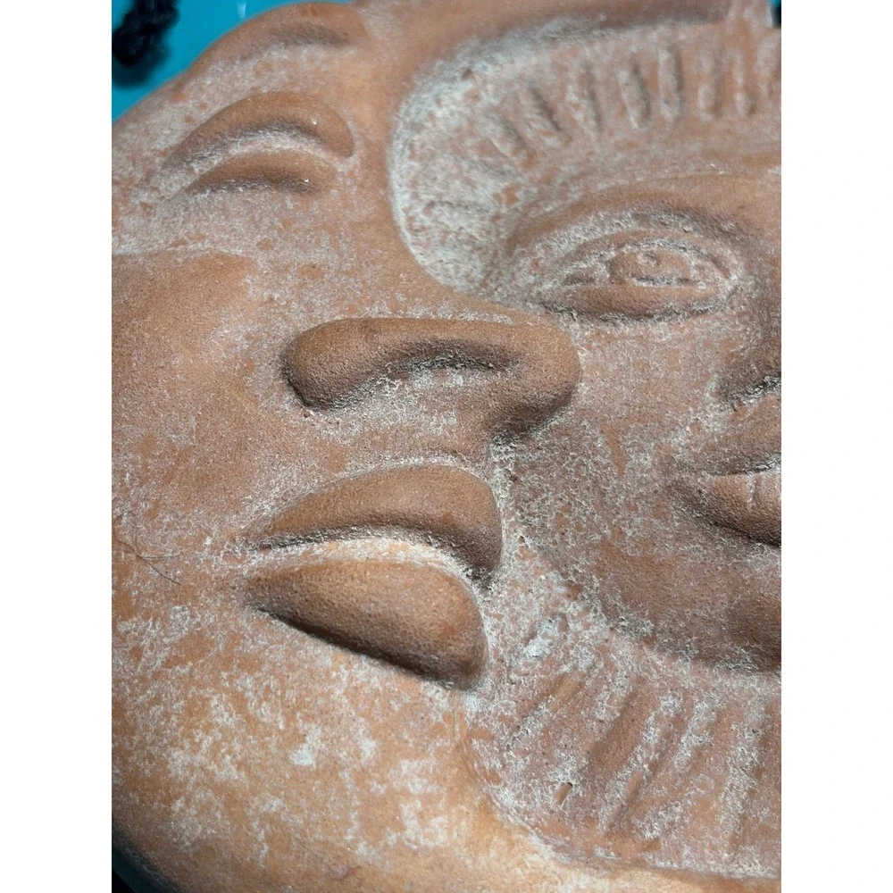 VTG Deruta Italy Terracotta Sun and Moon Celestial‎ Wall Hanging Plaque 1970s